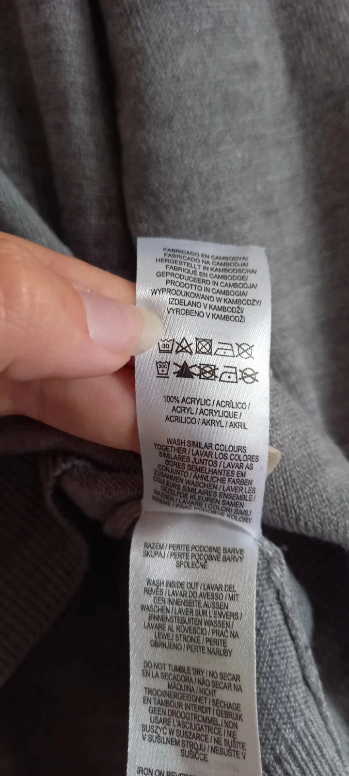 Pull col V gris primark XL – photo 5